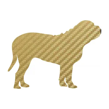 Polep vozidla SAMOLEPKA Pes 170 pravá Bordeauxská doga (59 - 3D karbon zlatý) NA AUTO, NÁLEPKA, FÓLIE, POLEP, TUNING, VLASTNÍ TEXT, TISK, AUTOSAMOLEPKY.cz, POLEPY, OBRÁZEK, LOGO, SAMOLEPKY