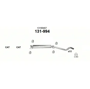 Tlumič výfuku střední tlumič výfuku Bosal 131-994