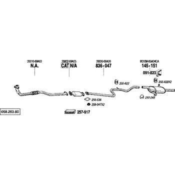 Zadní díl výfuku zadní tlumič výfuku Bosal 145-151