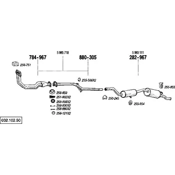 Zadní díl výfuku zadní tlumič výfuku Bosal 282-967