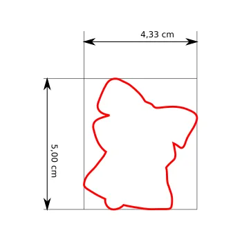 Vykrajovátko Naše Vykrajovátko Zvonek s mašlí Velikost: 5 cm Vykrajovátko
