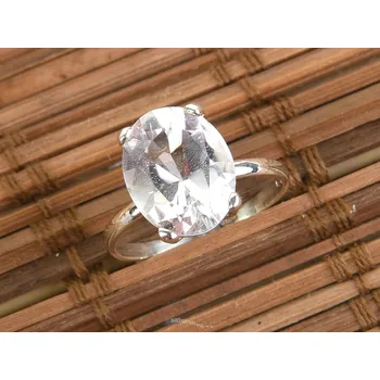 Prsten Křišťál prsten ovál 12 x 9mm brus Ag 925/1000