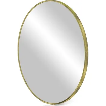 Zrcadlo In-Design Zrcadlo RoundLine - zlatý matný rám, bez osvětlení Průměr zrcadla (mm): 400