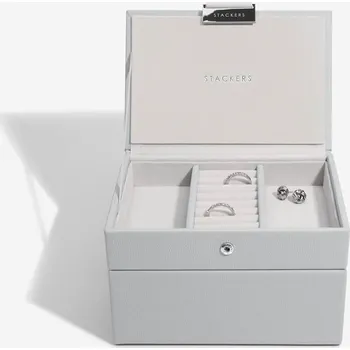 Šperkovnice Šperkovnice 2 v 1 Stackers Pebble Grey Mini Jewellery Box | šedá 74500