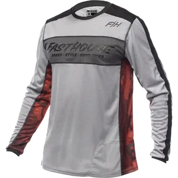 cyklistický dres Fasthouse Classic Acadia Long Sleeve Jersey Heather Gray Velikost: M