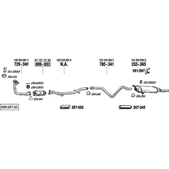 Tlumič výfuku zadní tlumič výfuku Bosal 233-365