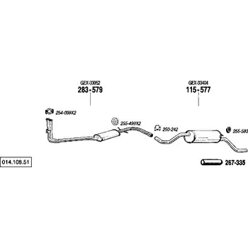 Zadní díl výfuku zadní tlumič výfuku Bosal 115-577