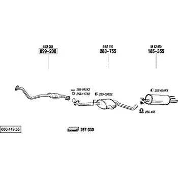 Tlumič výfuku zadní tlumič výfuku Bosal 185-355
