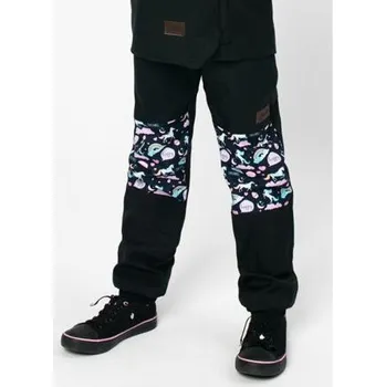 Chlapecké kalhoty Dětské softshellové kalhoty Drexiss s fleecem black Moon unicorns velikost 128-134