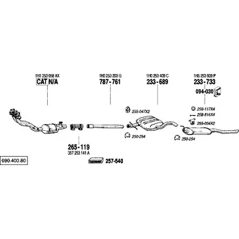 Zadní díl výfuku zadní tlumič výfuku Bosal 233-733