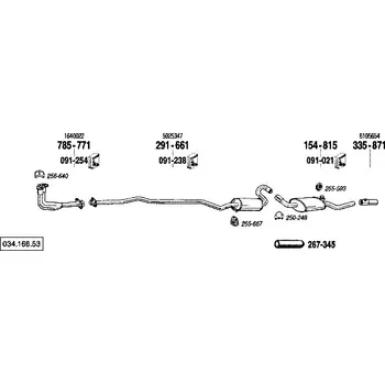 Zadní díl výfuku zadní tlumič výfuku Bosal 154-815