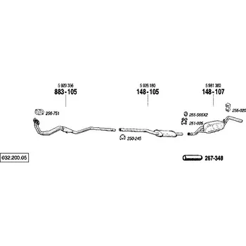 Zadní díl výfuku zadní tlumič výfuku Bosal 148-107