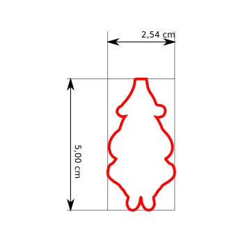 Vykrajovátko Naše Vykrajovátko Ozdoba - Santa Velikost: 5 cm Vykrajovátko