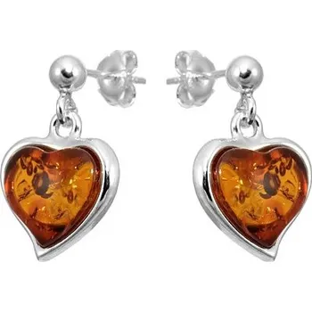 Náušnice Decentní náušnice CARIN ze stříbra ve tvaru srdce AAJE360