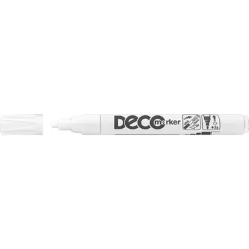 Lakový popisovač Decomaker, bílá, 2-4mm, ICO