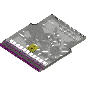 elektrický kabel HDXSPLCOM324 Hi-DEX kazeta, pro svařování, včetně 24 pigtalů LC OM3 1m, a 24xLC OM3 spojek