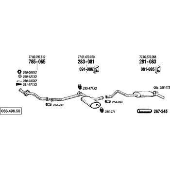 Zadní díl výfuku zadní tlumič výfuku Bosal 281-083