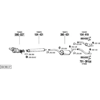 Zadní díl výfuku zadní tlumič výfuku Bosal 154-419