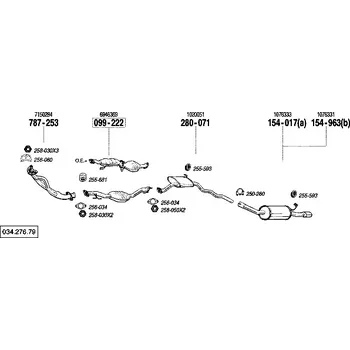 Tlumič výfuku zadní tlumič výfuku Bosal 154-017