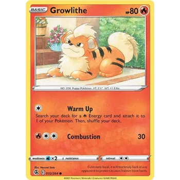 Sběratelská karetní hra Growlithe 032/264 - Fusion Strike Typ karty: Non-Holo