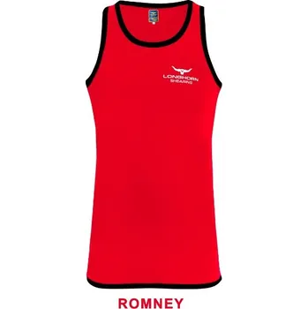 Pracovní zástěra Bavlněné tílko s prodloužením na zádech Longhorn velikost XL barva červená Romney