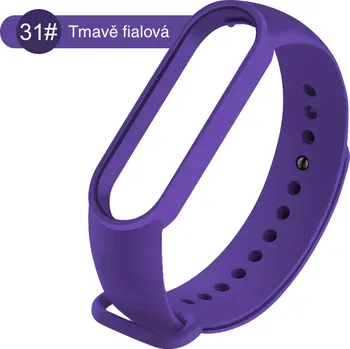 Příslušenství k fitness náramku Mi Band 5/6 silikonový sportovní náramek Barva: Tmavě fialová, Typ: 31