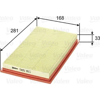 Filtr do auta Vzduchový filtr VALEO 585103