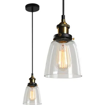 EDGEMOD Retro stropní svítidlo sklo a mosaz A01-2551 - vhodné i pro vyšší stropy