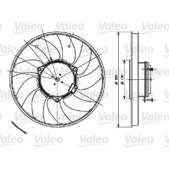 Chladič motoru Větrák, chlazení motoru VALEO 696083