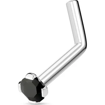 Piercing Šperky4U Zahnutý piercing do nosu 2mm zirkon - N01152-K