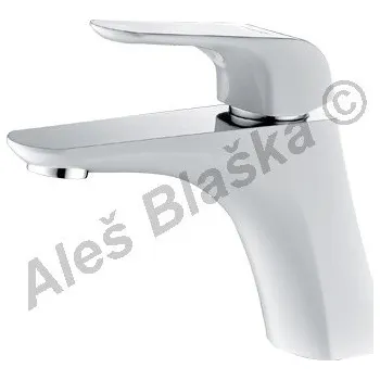 Vodovodní baterie BELAGGIO - Itálie | BOSTON BO4041 bílá/chrom páková stojánková umyvadlová vodovodní baterie - BÍLÁ/CHROM BO4041