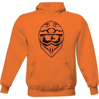 Pánská mikina Pánská mikina s kapucí s potiskem Motokros helma pánské