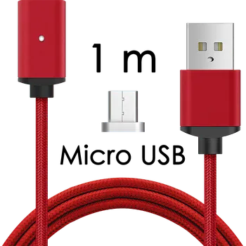 Garas M2 - Magnetický USB kabel - Červený - Micro USB - 1 m