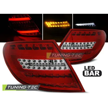 Zadní světlomet Zadní světla Mercedes Benz W204 C-Klasse 07-10 - krystal/červené LED (LDME71)