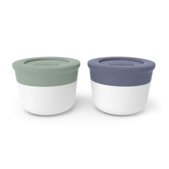 Termobox MonBento, Dózy na omáčku Temple S Green Natural/Blue Natural | zelená / modrá / béžová