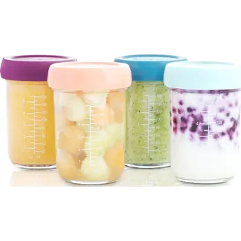 Babymoov Bowls Glass miska s víčkem Glass 4x220 ml
