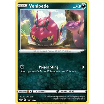 Sběratelská karetní hra Venipede 105/198 - Chilling Reign Typ karty: Non-Holo