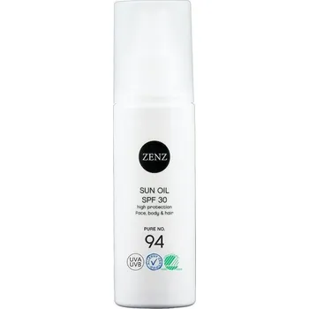 Přípravek na opalování Zenz Organic No. 94 SUN Oil SPF 30 High protection face body &amp; hair PURE - Opalovací olej SPF 30 150 ml