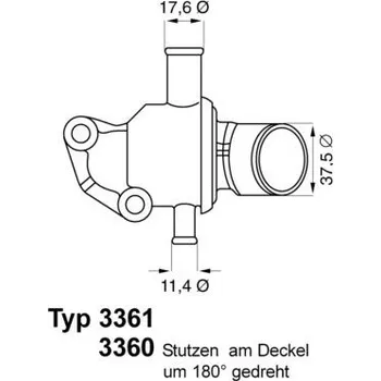Auto-moto Termostat, chladivo BorgWarner (Wahler) 3360.87D