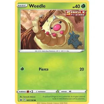 Sběratelská karetní hra Weedle 001/198 - Chilling Reign Typ karty: Non-Holo