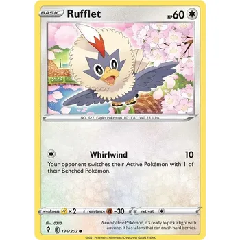 Karetní hra Rufflet 136/203 - Evolving Skies Typ karty: Non-Holo