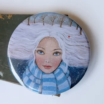 Dekorativní magnet Zima - velký magnet 75 mm