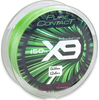 Pletená Šňůra Iron Claw K-Pure Contact X9 Zelená 150m 0,18mm/15,0kg