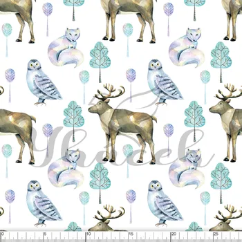 Zakázkový tisk, softshell, kočárkovina... Kouzelná zima Látky k tisku: Kočárkovina