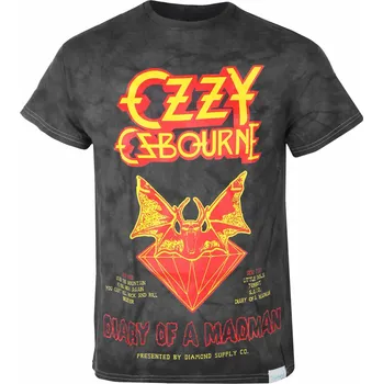 Pánské tričko Tričko metal pánské Ozzy Osbourne - Diary Of A Madman Crystal Wash - DIAMOND - B21DMPO205 BLK - M