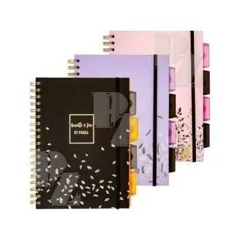 Sešit Spirálový blok B5 Pukka Rochelle &amp; Jess 9447 100l. mix