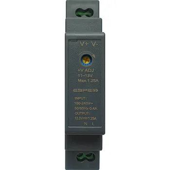 Ventil HDN-1512 | Napájecí zdroj spínaný / 15W / 12VDC / 1,25A / 100÷240VAC / DIN