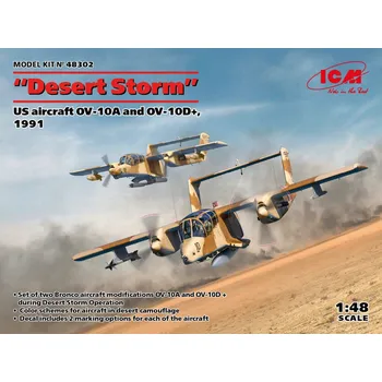 Plastikový model 1:48 North American Rockwell OV-10A & OV-10D+ Bronco, Desert Storm 1991