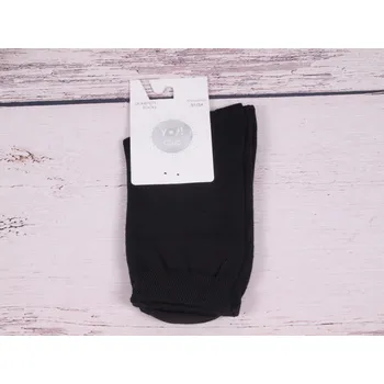 Ponožky YO SKA0001 jednobarevné černé velikosti ponožek: 20-22 ( EUR vel. 31-34)