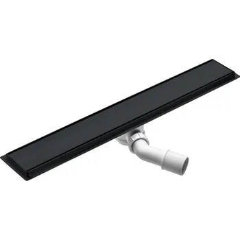 Deante Deante, nerezový lineární odtokový žlab s otočnou mřížkou (2v1) 100cm, sifon H65, černá, KOS_N10D